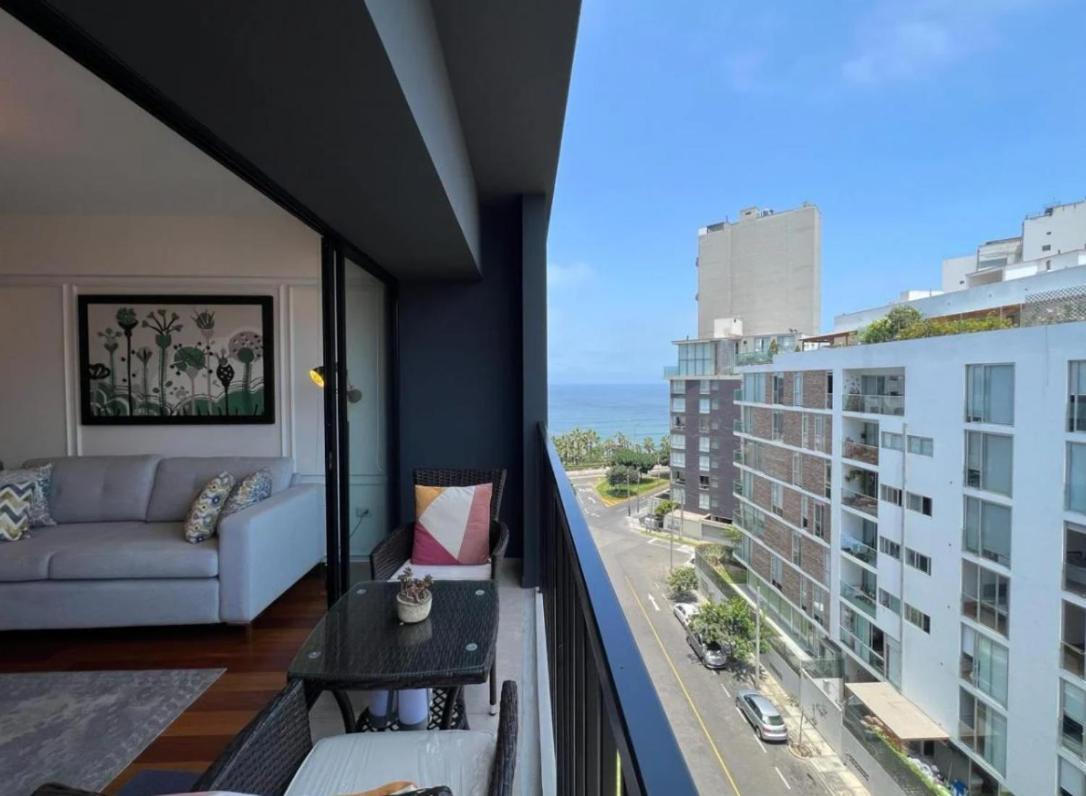 Exclusivo Y Moderno Depa En Miraflores Vista Al Mar Y A La Ciudad Amoblado Apartments Lima Exteriör bild