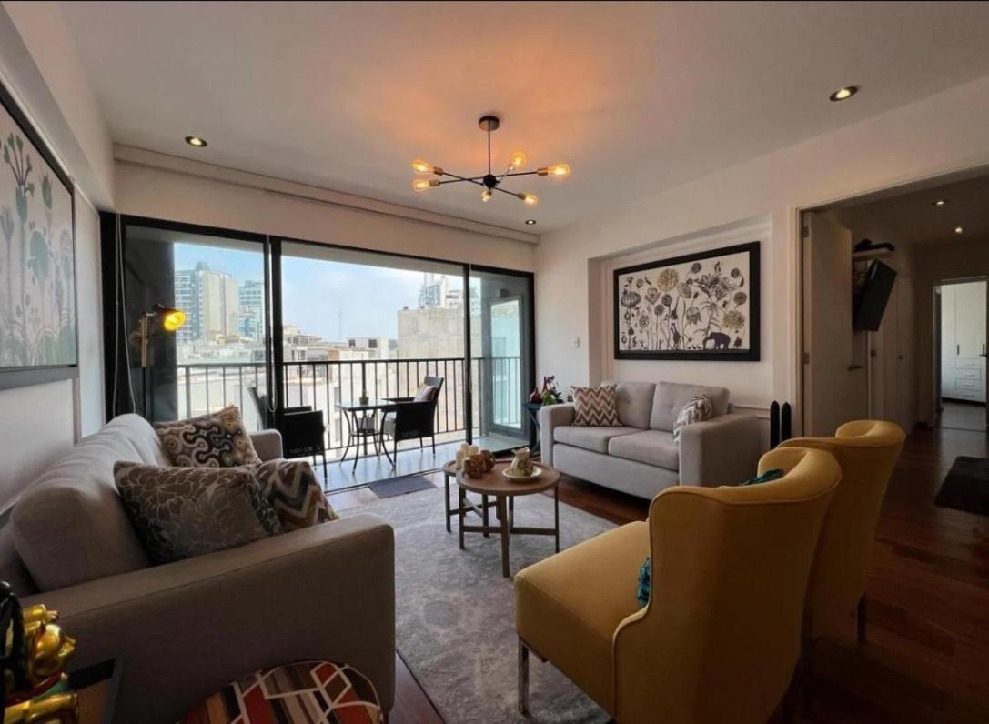 Exclusivo Y Moderno Depa En Miraflores Vista Al Mar Y A La Ciudad Amoblado Apartments Lima Exteriör bild